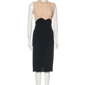 Derek Lam black and sheer sheath dress